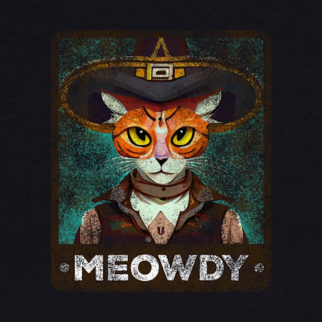 Meowdy Cowboy Meme Cat by Rishirt